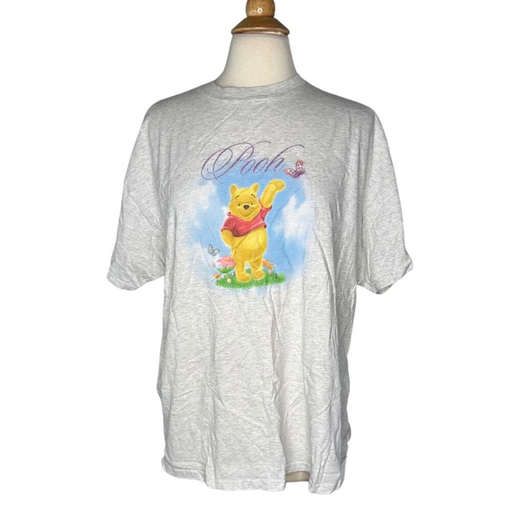 Disney Winnie The Pooh Vintage Sparkle Glitter Graphic Tee Oversized Lounge GG27
